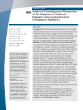 Cover page: Anatomic Knowledge and Perceptions of the Adequacy of Anatomic Education Among Applicants to Orthopaedic Residency