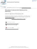 Cover page: Overview of measurement-based positive psychiatry.