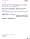 Cover page: Using a developmental perspective to examine the moderating effects of marriage on heavy episodic drinking in a young adult sample enriched for risk – CORRIGENDUM