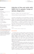 Cover page: Infection of the oral cavity with SARS-CoV-2 variants: Scope of salivary diagnostics