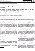 Cover page: Measurement of proton light yield of water-based liquid scintillator