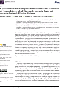 Cover page: Cytokine Inhibitors Upregulate Extracellular Matrix Anabolism of Human Intervertebral Discs under Alginate Beads and Alginate-Embedded Explant Cultures.