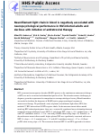 Cover page: Neurofilament light chain in blood is negatively associated with neuropsychological performance in HIV-infected adults and declines with initiation of antiretroviral therapy