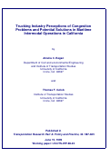 Cover page: Trucking Industry Perceptions of Congestion Problems and Potential Solutions in Maritime Intermodal Operations in California