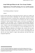 Cover page: Some Well-Aged Wines for the "New Norms" Bottles:  Implications of Social Psychology for Law and Economics