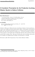 Cover page: A Consistent Prescription for the Production Involving Massive Quarks in Hadron 
Collisions