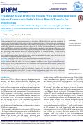 Cover page: Evaluating Social Protection Policies With an Implementation Science Framework: Indias Direct Benefit Transfer for Tuberculosis Comment on Does Direct Benefit Transfer Improve Outcomes Among People With Tuberculosis? - A Mixed-Methods Study on the Need for a Review of the Cash Transfer Policy in India.