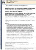 Cover page: Peripheral noxious stimulation reduces withdrawal threshold to mechanical stimuli after spinal cord injury: Role of tumor necrosis factor alpha and apoptosis