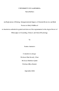 Cover page: An Exploration of Healing: Intergenerational Impacts of Parental Protective and Risk Factors in Early Childhood