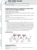 Cover page: Complete Stereoinversion of l-Tryptophan by a Fungal Single-Module Nonribosomal Peptide Synthetase.