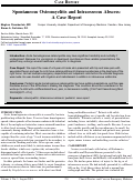 Cover page: Spontaneous Osteomyelitis and Intraosseous Abscess: A Case Report