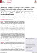 Cover page: Therapeutic prime/pull vaccination of HSV-2-infected guinea pigs with the ribonucleotide reductase 2 (RR2) protein and CXCL11 chemokine boosts antiviral local tissue-resident and effector memory CD4+ and CD8+ T cells and protects against recurrent genital herpes.