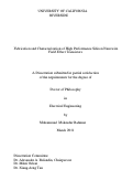 Cover page: Fabrication and Characterization of High Performance Silicon Nanowire Field Effect Transistors