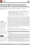 Cover page: Indoxyl Sulfate Might Play a Role in Sarcopenia, While Myostatin Is an Indicator of Muscle Mass in Patients with Chronic Kidney Disease: Analysis from the RECOVERY Study.