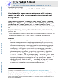 Cover page: High fludarabine exposure and relationship with treatment-related mortality after nonmyeloablative hematopoietic cell transplantation.