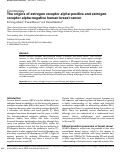 Cover page: The origins of estrogen receptor alpha-positive and estrogen receptor alpha-negative human breast cancer