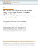 Cover page: Mechanically rigid supramolecular assemblies formed from an Fmoc-guanine conjugated peptide nucleic acid.