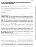 Cover page: Sexual Function and Depressive Symptoms among Male North American Medical Students