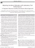 Cover page: Adjusting Incidence Estimates with Laboratory Test Performances: A Pragmatic Maximum Likelihood Estimation-Based Approach.