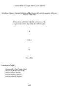 Cover page: Rebellious Citizens: National Reforms and the Practice of Local Governance in Jalisco, Mexico, 1914-1940