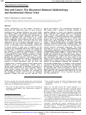 Cover page: Diet and cancer: the disconnect between epidemiology and randomized clinical trials.