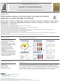 Cover page: Whole genome analyses reveal novel genes associated with chicken adaptation to tropical and frigid environments