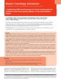 Cover page: Longitudinal MR spectroscopy to detect progression in patients with lower-grade glioma in the surveillance phase.