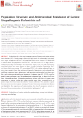 Cover page: Population Structure and Antimicrobial Resistance of Canine Uropathogenic Escherichia coli