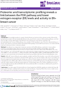 Cover page: Proteomic and transcriptomic profiling reveals a link between the PI3K pathway and lower estrogen-receptor (ER) levels and activity in ER+ breast cancer