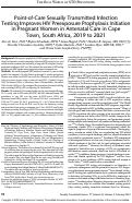 Cover page: Point-of-care testing for sexually transmitted infections and HIV pre-exposure prophylaxis among pregnant women in South Africa, 2021–2022: randomised controlled trial