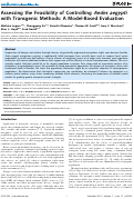 Cover page: Assessing the feasibility of controlling Aedes aegypti with transgenic methods: a model-based evaluation.