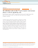 Cover page: An allosteric site in the T-cell receptor Cβ domain plays a critical signalling role