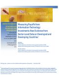 Cover page: Measuring Payoffs from Information-Technology Investments: New Evidence from Sector-Level Data on Developed and Developing Countries