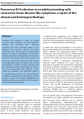 Cover page: Parvovirus B19 infection in an adult presenting with connective tissue disease-like symptoms: a report of the clinical and histological findings