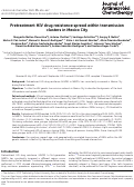 Cover page: Pretreatment HIV drug resistance spread within transmission clusters in Mexico City