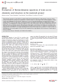 Cover page: Evaluation of thermodynamic equations of state across chemistry and structure in the materials project