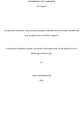 Cover page: Psychosocial contributors to psychological and physical health-related outcomes in adults with poor prognosis cancer and their caregivers