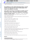 Cover page: Racial differences in the relationship between tobacco, alcohol, and the risk of head and neck cancer: pooled analysis of US studies in the INHANCE Consortium