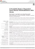 Cover page: A Feasibility Study of Expanded Home-Based Telerehabilitation After Stroke.