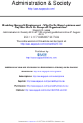Cover page: Modeling Nonprofit Employment: Why Do So Many Lesbians and Gay Men Work for Nonprofit Organizations?