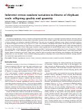 Cover page: Inherent versus random variation in fitness of elephant seals: offspring quality and quantity