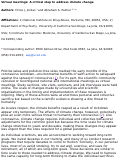 Cover page: Virtual meetings: A critical step to address climate change