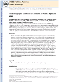 Cover page: The Demographic and Medical Correlates of Plasma A&amp;bgr;40 and A&amp;bgr;42