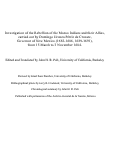 Cover page: Investigation of the Rebellion of the Manso Indians and their Allies carried out by Domingo Jironza Pétriz de Cruzate, Governor of New Mexico, from 15 March to 3 November 1684