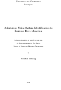 Cover page: Adaptation Using System Identification to Improve Electrolocation