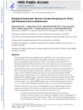 Cover page: Dampened autonomic nervous system responses to stress and substance use in adolescence