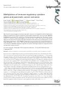 Cover page: Methylation of immune-regulatory cytokine genes and pancreatic cancer outcomes