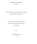 Cover page: Climate Change and the Social History of Food in Ancient Egypt: Between Humanities and Life Sciences