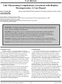 Cover page: Life-Threatening Complications Associated with Bladder Decompression: A Case Report