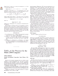 Cover page: TALL—a list processor for the Philco 2000 computer